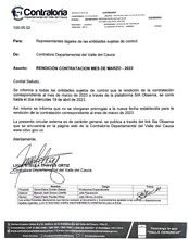 Rendición de cuentas Marzo 