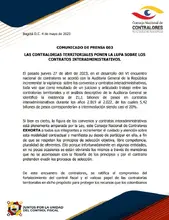 Pantallazo hoja 1 Boletin Consejo contralores