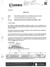Circular prorroga rendición de cuentas enero 2025