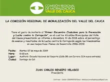 Primer Encuentro Ciudadano para la Prevención y lucha contra la corrupción