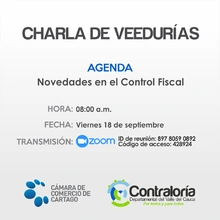 Charla de Veedurías "Novedades en el Control Fiscal"