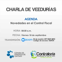 Charla de Veedurías "Novedades en el Control Fiscal"