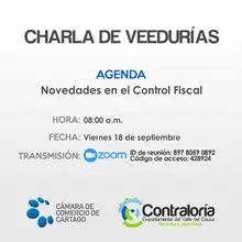 Charla de Veedurías "Novedades en el Control Fiscal"