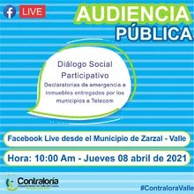 Diálogo Social Participativo, Declaratorias de emergencia e inmuebles entregados por los Municipios a Telecom