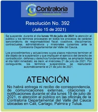 Pop up Resolución 392 15 julio 2021 