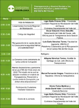 Orden del día Capacitación Transparencia y control social a los recursos públicos del Valle del Cauca