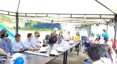 Visita al terreno donde se construir&aacute; la Planta de tratamiento de aguas residuales -PTAR- de Palmira