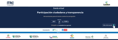 Evento virtual Participaci&oacute;n ciudadana y transparencia - Herramientas para la lucha contra la corrupci&oacute;n