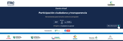 Evento virtual Participación ciudadana y transparencia - Herramientas para la lucha contra la corrupción