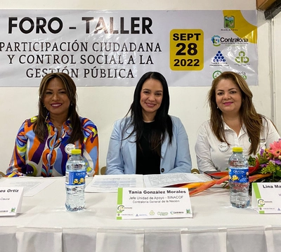 La Contralora del Valle del Cauca, participó en el Foro Taller- Participación Ciudadana y Control Social a la Gestión Pública.
