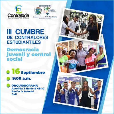 III Cumbre de Contralores Estudiantiles en Cali: democracia juvenil y control social