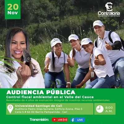 La Contraloría del Valle presentará este jueves el Informe Anual del Estado de los Recursos Naturales y del Ambiente 2025