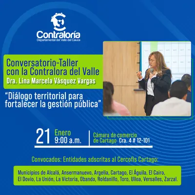 Contralor&iacute;a del Valle inicia en Cartago encuentros territoriales con las entidades bajo su vigilancia y control