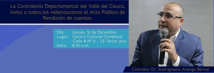 Se convoca a los vallecaucanos. Acto P&uacute;blico Rendici&oacute;n de cuentas.