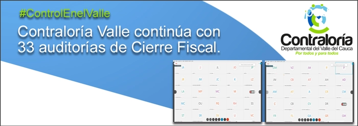 Contralor&iacute;a Valle contin&uacute;a con la evaluaci&oacute;n del estado financiero de 33 entidades del Departamento.