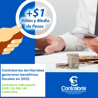 Contralor&iacute;as territoriales generaron beneficios fiscales superiores  a 1 bill&oacute;n y medio de pesos.