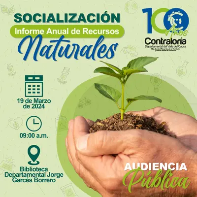 Informe Anual del Estado de los Recursos Naturales y del Ambiente del Valle del Cauca